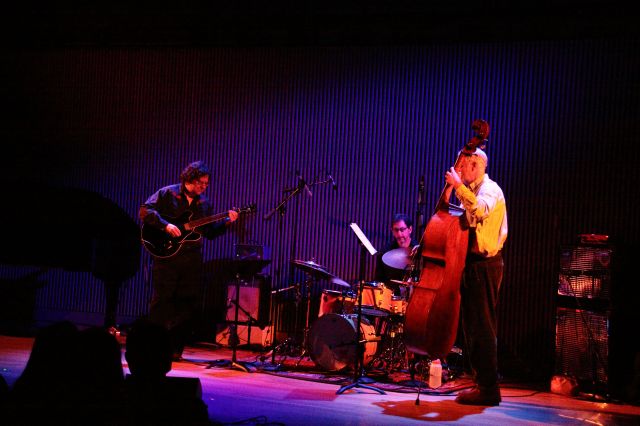 The Actual Trio: John Schott, guitar, Dan Seamans, bass, John Hanes, drums.