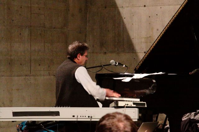 Alvin Curran at the keyboards performing his Fake Book.