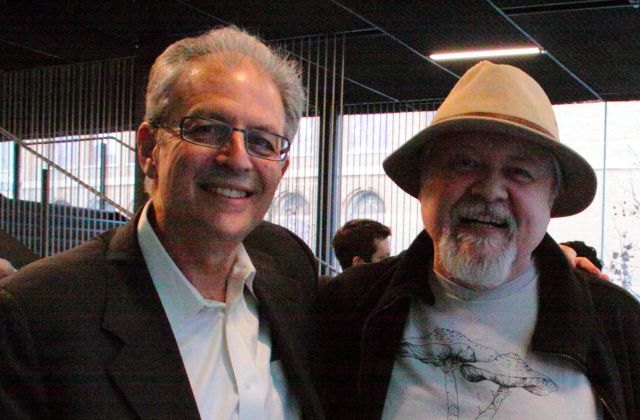 New music buff gets a photo-op with Charles Amirkhanian.