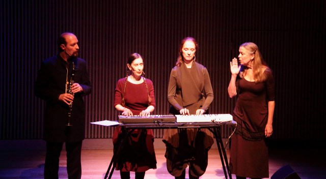 From left: Bodhan Hilash, Meredith Monk, Allison Sniffin and Katie Geissinger