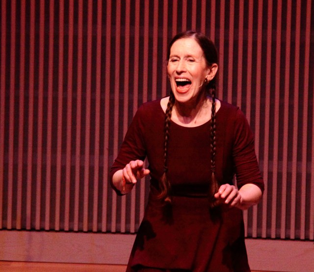 Meredith Monk performing an encore at the final concert of OM 21